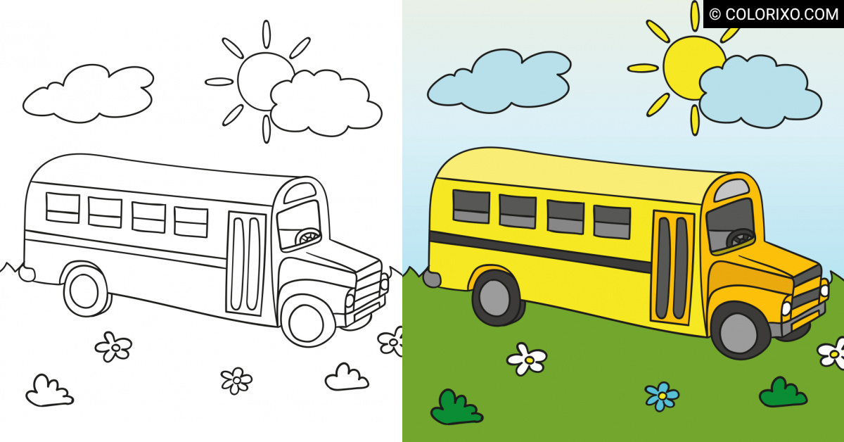 Cahier A Colorier Bus Scolaire A Imprimer Gratuit Colorixo Com