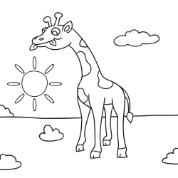 Розмальовки: Жирафа