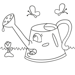 Розмальовки: Садовий чайничок