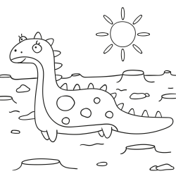 Disegni Da Colorare Dinosauro Sulla Spiaggia Da Stampare Gratuitamente Colorixo Com