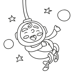 Omalovánky: Létající astronaut