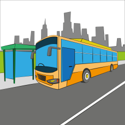 Autobus na zastávce